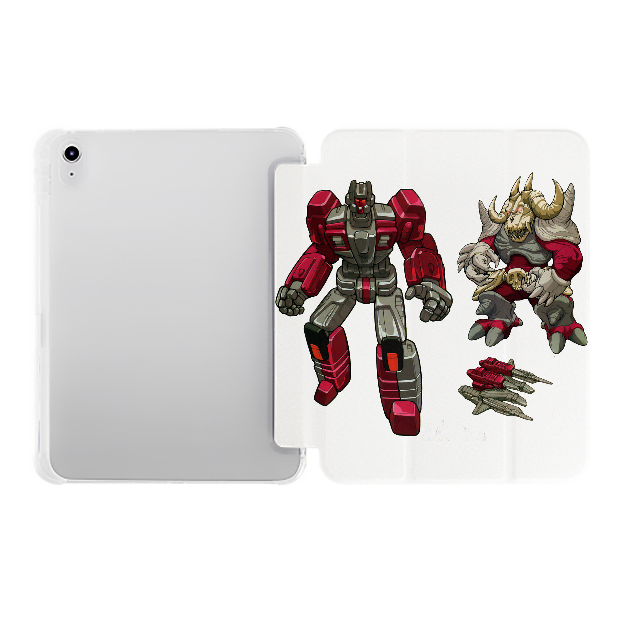 （画像用）  IPad ケース ペン収納付き 三つ折りスタンド PUレザー×シリコン 対応機種9.5/10.5/10.9インチ